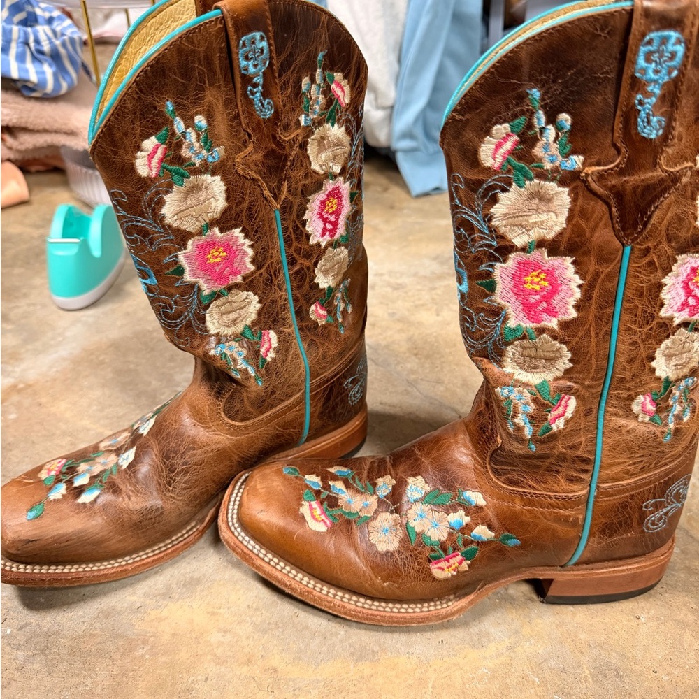 MACIE BEAN LITTLE GIRLS' HONEY BUNCH WESTERN BOOTS - SQUARE TOE